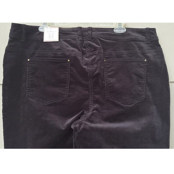chico's Corduroy Slim Leg Black Casual Pants Size 3.5 = XL Size 18 Cotton $89 - Picture 5 of 9